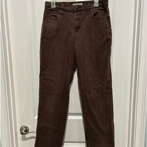 Lee Relaxed Fit at The Waist Brown Jeans, Sz 10